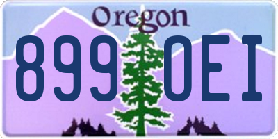 OR license plate 899OEI