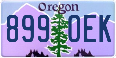 OR license plate 899OEK