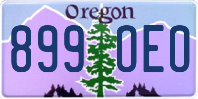 OR license plate 899OEO