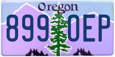 OR license plate 899OEP