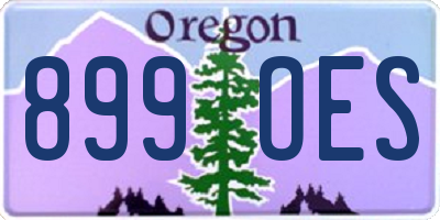 OR license plate 899OES