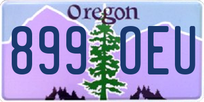 OR license plate 899OEU