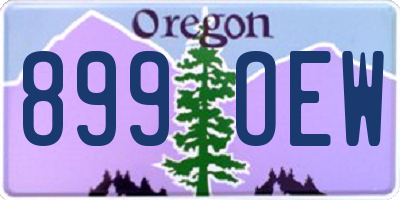 OR license plate 899OEW