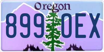 OR license plate 899OEX