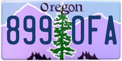 OR license plate 899OFA