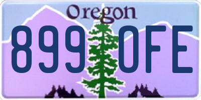 OR license plate 899OFE