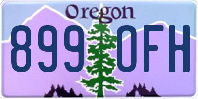 OR license plate 899OFH