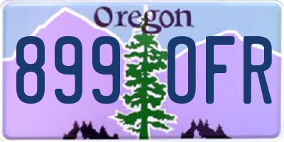 OR license plate 899OFR