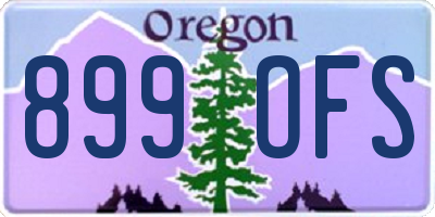 OR license plate 899OFS