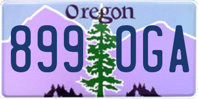 OR license plate 899OGA