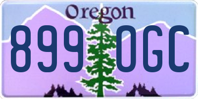 OR license plate 899OGC