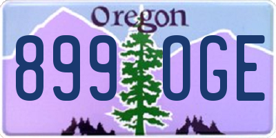 OR license plate 899OGE