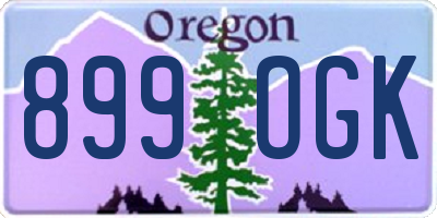 OR license plate 899OGK