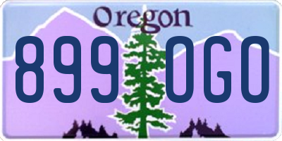 OR license plate 899OGO