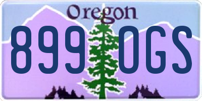 OR license plate 899OGS