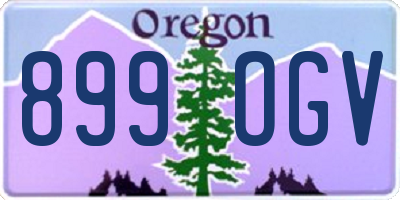 OR license plate 899OGV