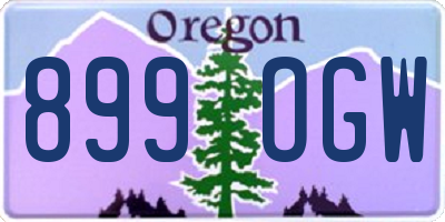OR license plate 899OGW