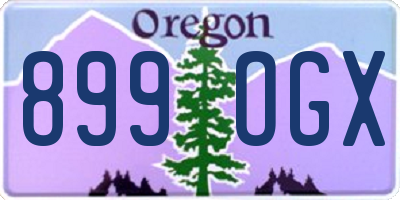 OR license plate 899OGX