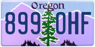 OR license plate 899OHF