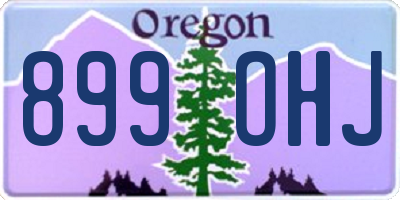 OR license plate 899OHJ