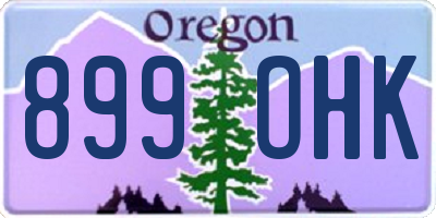 OR license plate 899OHK