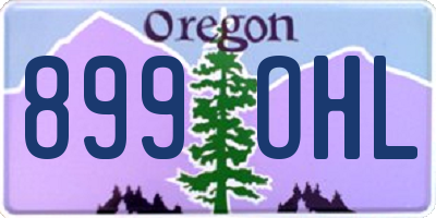 OR license plate 899OHL