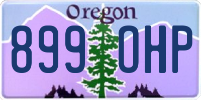 OR license plate 899OHP