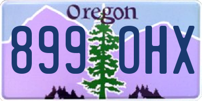 OR license plate 899OHX