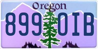 OR license plate 899OIB