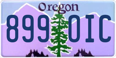 OR license plate 899OIC