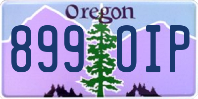 OR license plate 899OIP