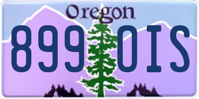 OR license plate 899OIS