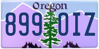 OR license plate 899OIZ