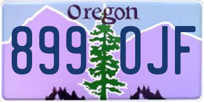 OR license plate 899OJF