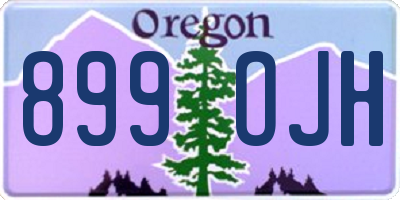 OR license plate 899OJH