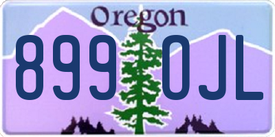 OR license plate 899OJL