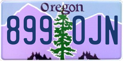 OR license plate 899OJN