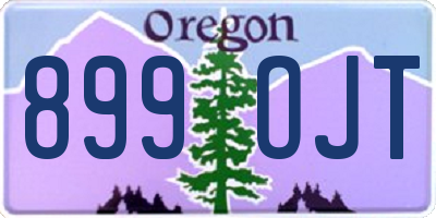 OR license plate 899OJT