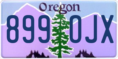 OR license plate 899OJX