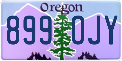 OR license plate 899OJY