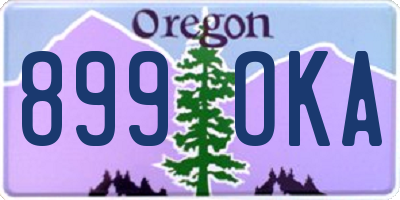 OR license plate 899OKA