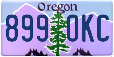 OR license plate 899OKC