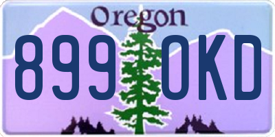 OR license plate 899OKD