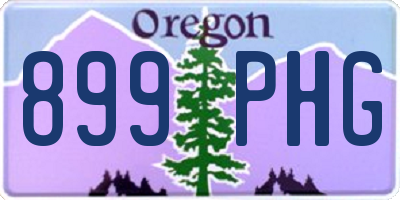 OR license plate 899PHG