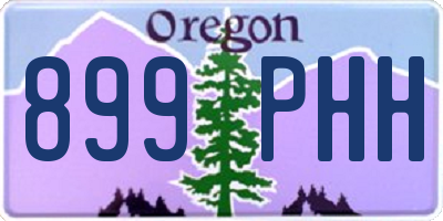 OR license plate 899PHH