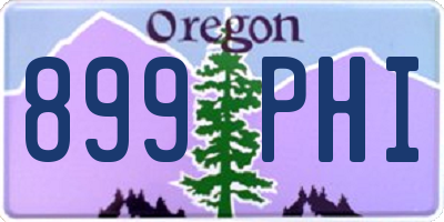 OR license plate 899PHI