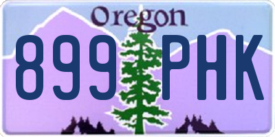 OR license plate 899PHK