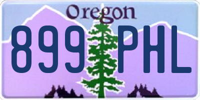 OR license plate 899PHL