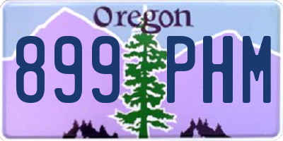 OR license plate 899PHM