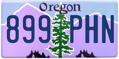 OR license plate 899PHN